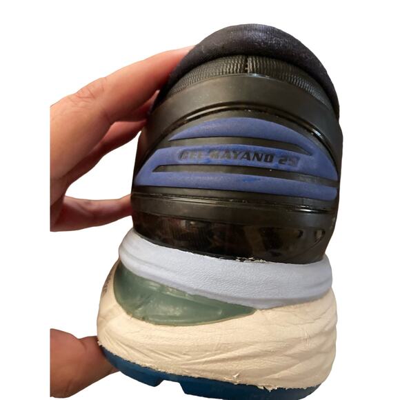 Asics Kayano Women's Running Shoes Sneakers Black Blue Size 10.5 - Picture 5 of 7